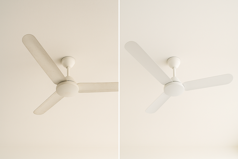 Residential living room after clean